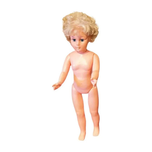 Reliable Walking Doll 30 inch Blonde Plastic Sleepy Eyes Vintage 1961 Canada - Picture 1 of 13